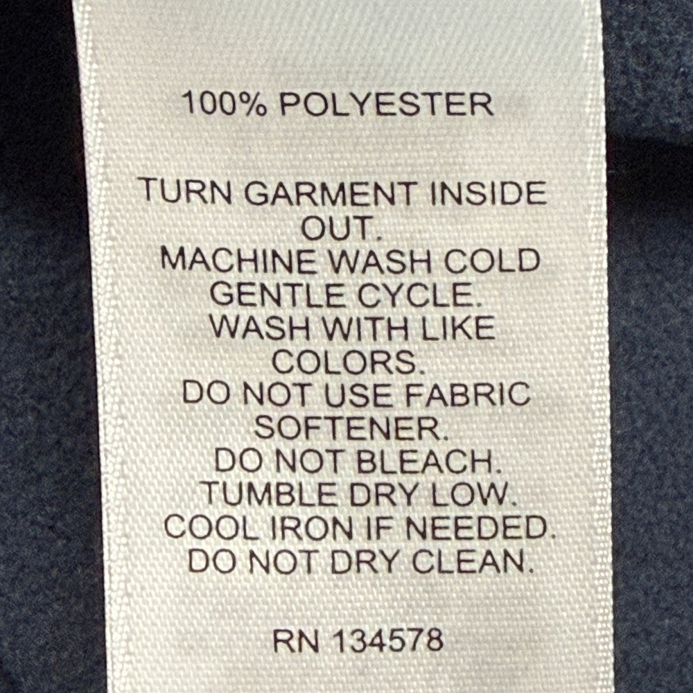Vineyard Vines Mountain Sweater Men XL Blue Fleece 1/4 Zip Sweatshirt Zip Pocket - Picture 10 of 12